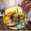 Cowgirl Boots Hat Circular Rug Office Decorative Carpet For Living Room Bedroom Door Mat Floor Carpet Computer Chair Area Rug