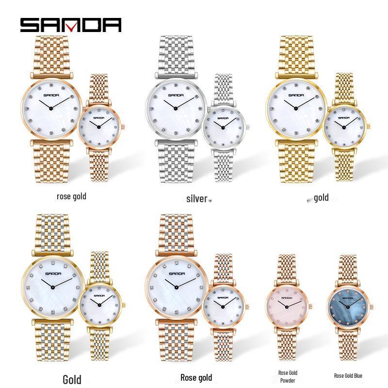 Sanda Universal Luxury Quartz Waterproof Watch for Business and Commuting - High-End Couple's Wristwatch