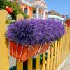 10 Bundles of Artificial Lavender Flowers, UV Resistant Fake Outdoor Plants, Perfect for Spring and Summer Garden Yard Decor, Home Room Decor