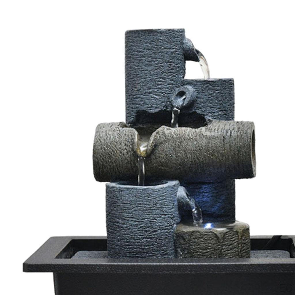 Decorative Tabletop Water Fountain Flowing Feng Shui Outdoor Waterfall Relaxing Table