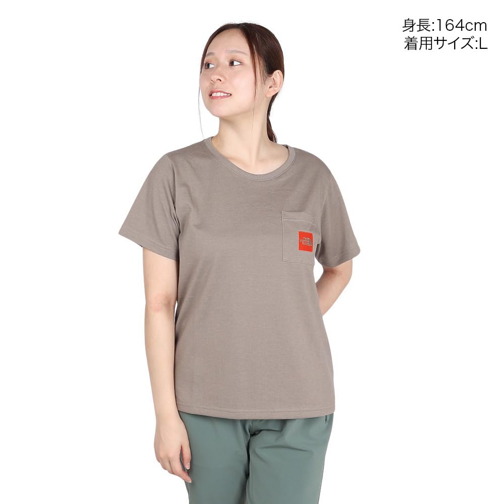 The North Face Short Sleeve Square Logo Pocket Mushroom Size S T-Shirt, Tee, Pattern,