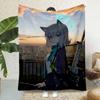 New Anime Girl Shiroko Blue Archive Printed Picnic Blankets Warm Blanket Soft and Comfortable Blanket Home Travel Birthday Gift