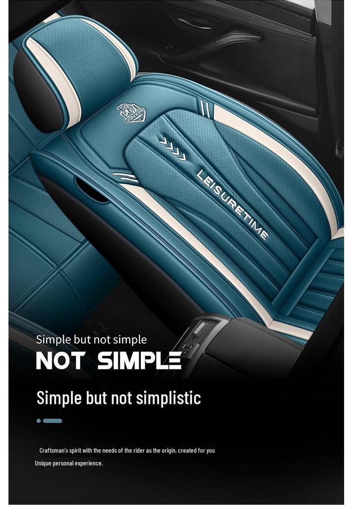 All-Season Universal Soft Leather Car Seat Cushion & Cover