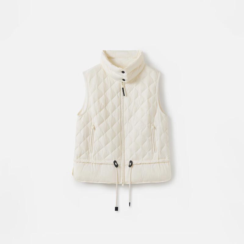 Broadcast Women's Stand-Collar Waist-Cinching Down Vest