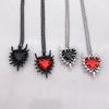 Gothic Heart Thorns Pendant Necklace For Women Men Hip-Hop Personality Trendy Charm Grunge Punk Jewelry Y2K Accessories