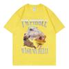 Baby French Bulldog Funny Dog Meme Graphic T Shirts Fashion Vintage Short Sleeve T-shirts Men Women Loose Cotton T-shirt
