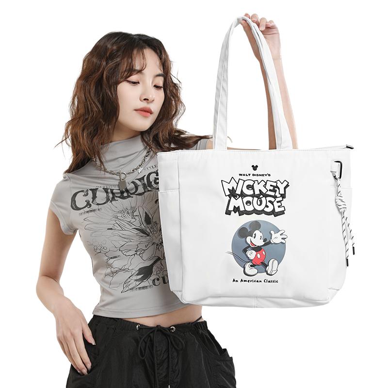 New Disney Mickey Series Nylon One Shoulder Handbag Regular Unisex Ecru DHH23616-A
