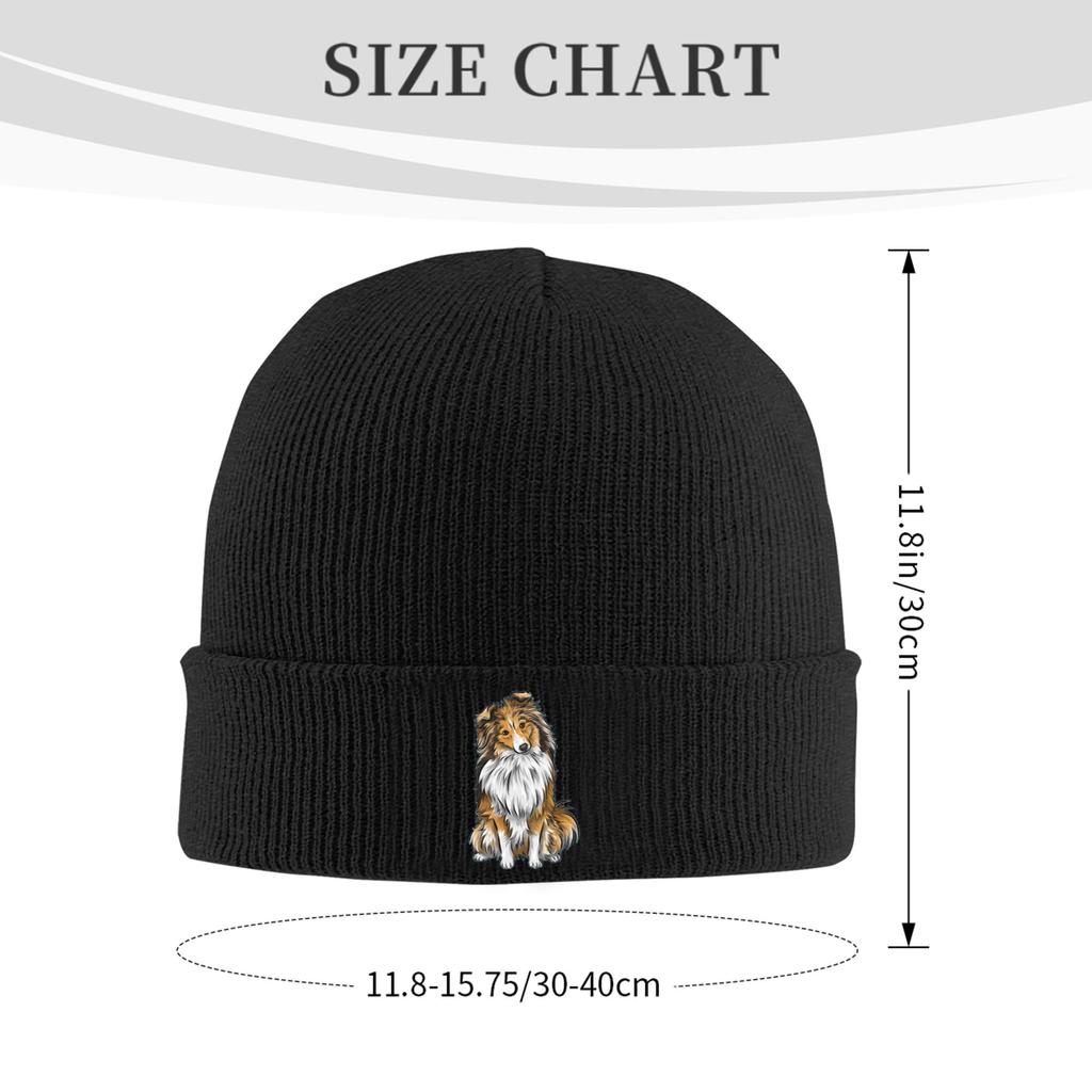 Sheltie Dog Winter Skullies Beanies Hat Warm Autumn Knitted Hats Bonnet Caps for Women Men