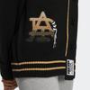 Adidas Originals Solid Color Embroidered Letter Print Sporty Knit Sweater Women Tops Black HS9523