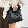 Yogodlns Simple Versatile Diamond Large Capacity Retro Handbag Women's Casual Soft Handle Crossbody Shoulder Bags