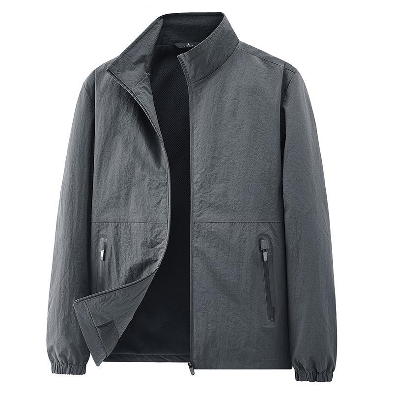 

2025 Men s Spring/Autumn Casual Business Stand-up Collar Sport Jacket M темно-синього кольору