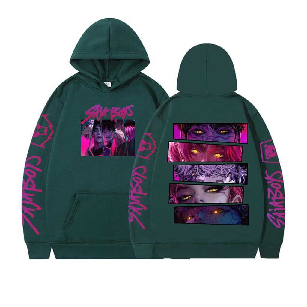 Kpop Demon Saja Boys Anime Men Women Cosplay Tops Anime Graphic Hoodie Vintage Printed All Over Hoodie Menswear Unisex