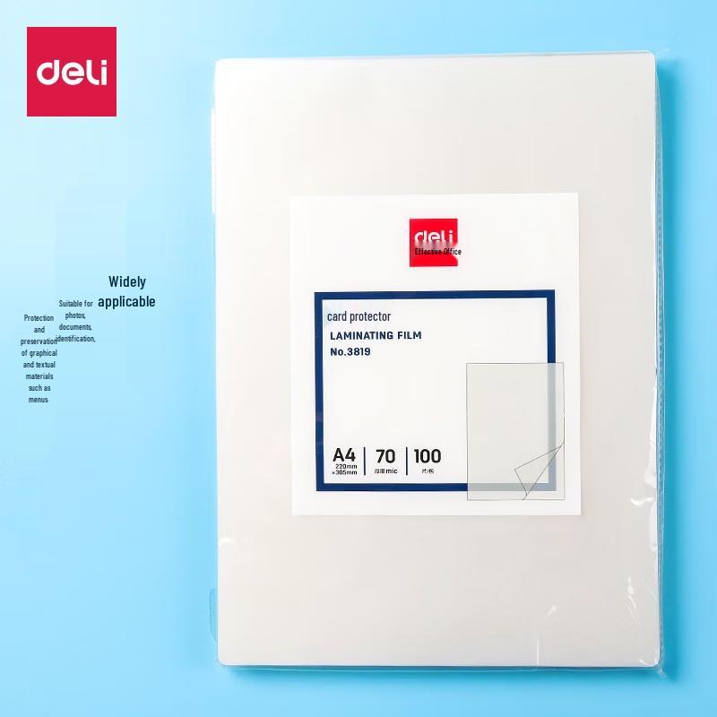 Deli 3819 Transparent Laminating Pouches CN plug (adapter included)