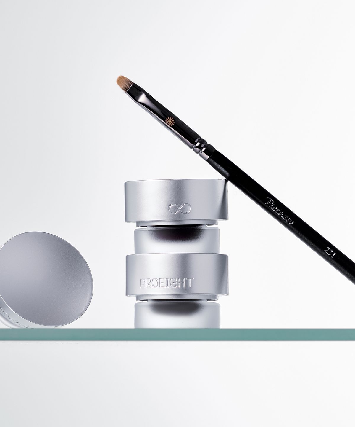 [Picasso x Pro8] Stay On Gel Eyeliner + Picasso 231 Eyeliner Brush Special Set 04 Mute Brown