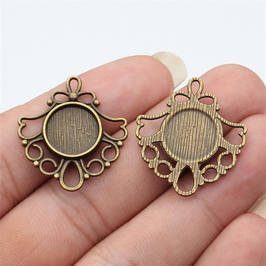 Accessories Parts Fit Round 8-15Mm Glass Cabochon Base Setting Tray Wedding Jewelry Findings QA016