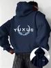 Hoodie with Print Design, Relaxed Oversized Sweatshirt