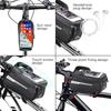 Bicycle Front Beam Bag Front Tube Cycling Bag Bicycle Waterproof Phone Case Holder Touchscreen Waterproof Saddle Bag Accessories
