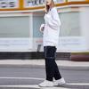 Li Ning Solid Color Casual Crew Neck Pullover Sweater Women sweater White AMBR062-1