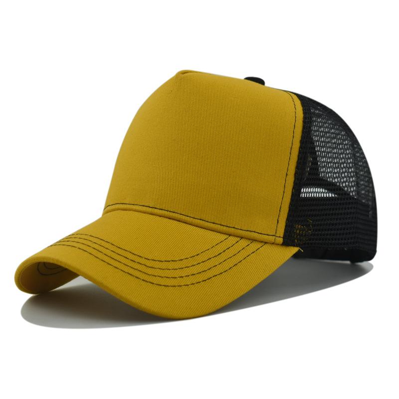 Custom Logo Basic Color Matching 5 Panel Mesh Hat For Women Summer Sunshade Breathable Baseball Caps Outdoor Sport Truck Dad Cap