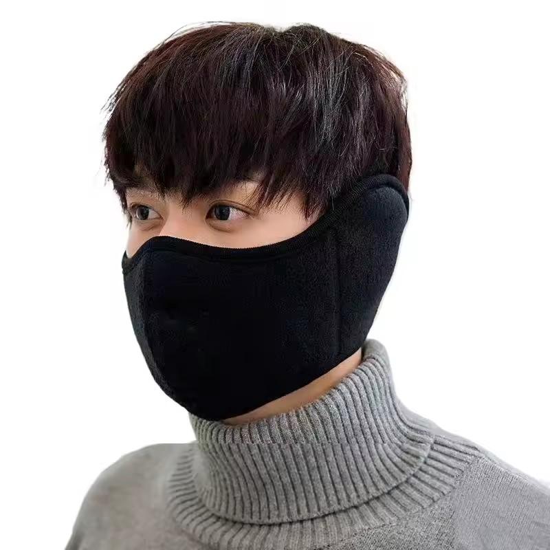 Winter Unisex Warm Fleece Mask Windproof Cycling Facemask Anti Dust Reusable Outdoor Sports Thermal Headwear Half Face Mask