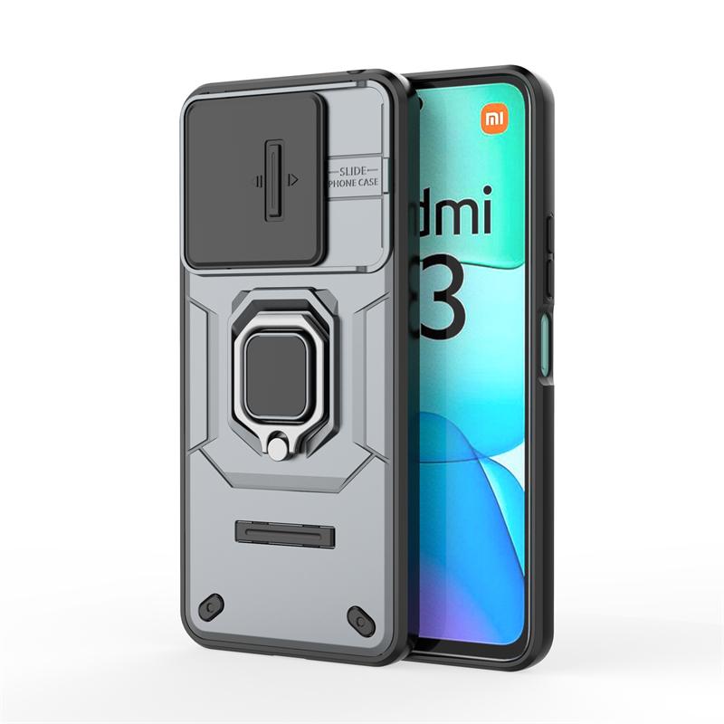 Shockproof Case For Xiaomi Redmi 13 Case For Redmi 13 4G Ring Holder Armor Back Cover For Redmi 13 Push Window Case 6.79 Inch