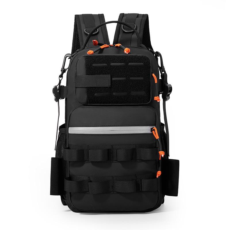 Large Capacity Multi-functional Fishing Backpack, Water Resistant Tactical Lure Rod Bag, Shoulder & Sling Outdoor Sports Pack