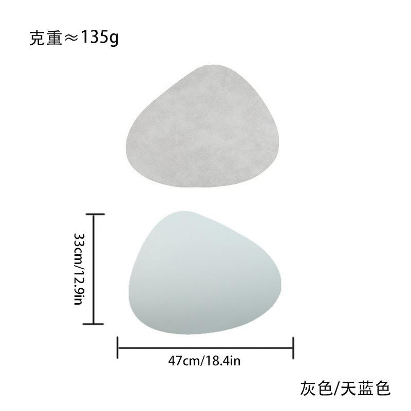 Special-shaped leather placemat household heat insulation mat waterproof and oil-proof dining table mat Nordic anti-scalding western dining mat