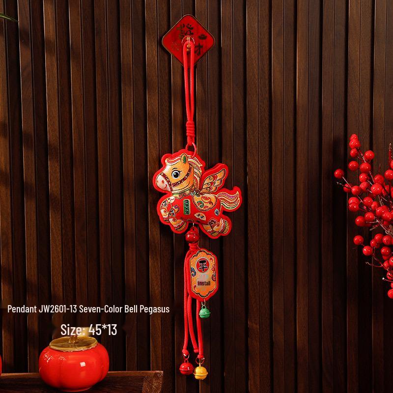 2026 A Ló Éve Fu Plakett Beltéri Ünnepi Medálok Bejárati és Nappali Dekorációhoz