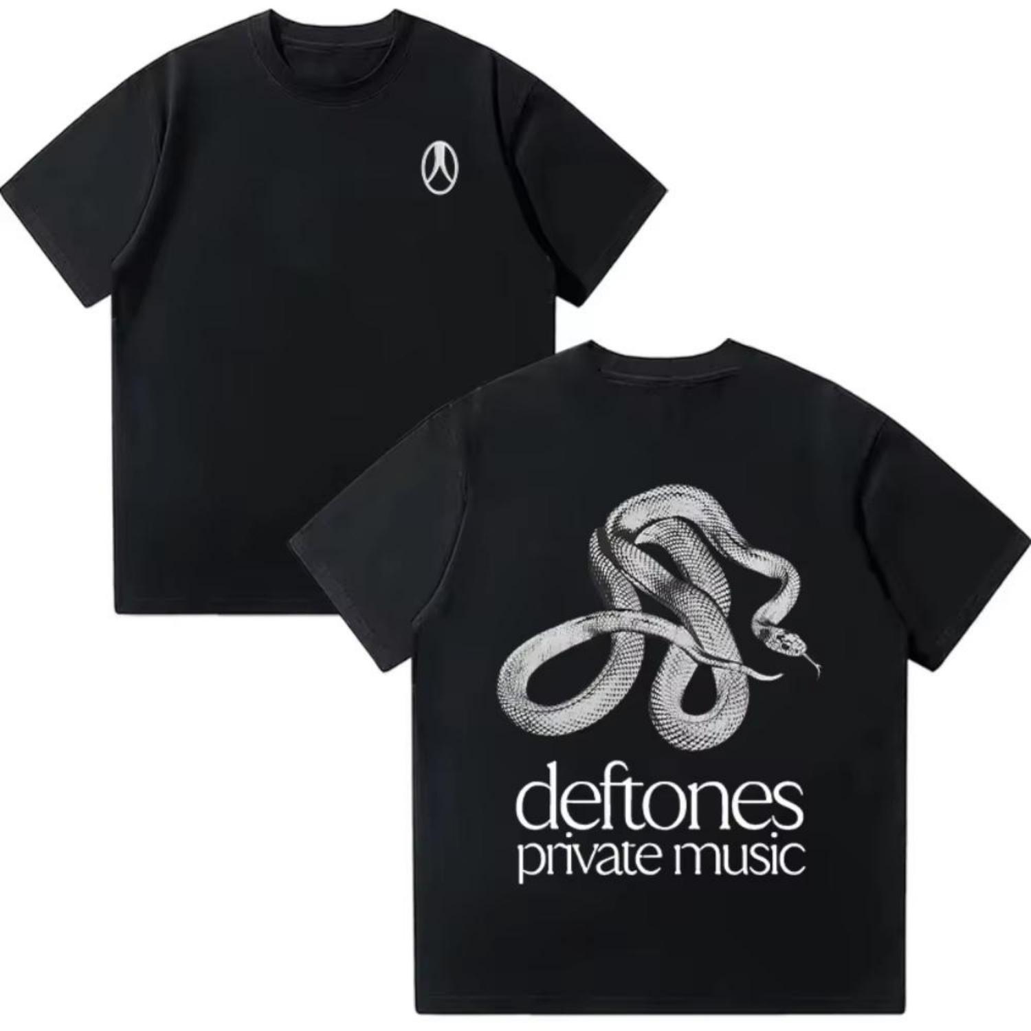 Deftones Приватная Музыка Футболка Рок Музыка Группа Футболка Летняя Металл Свитшот Дышащая Короткий Рукав Мужская Женская Модная Футболка Хлопок S
