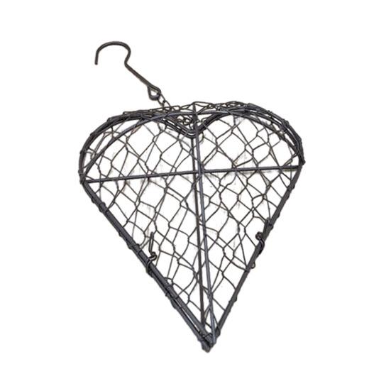 Hanging Plant Holder Heart Shape Iron Wire Succulents Holder Plant Hanger Wreath Frame Plant Grow Basket for Succulents Air Plants
