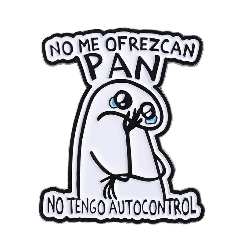 Flork Meme Emaille-Pins Lustige Einfache Strichmännchen-Broschen Anstecknadeln Cartoon Tier Katzen Schmuck Geschenk für Familie Freunde