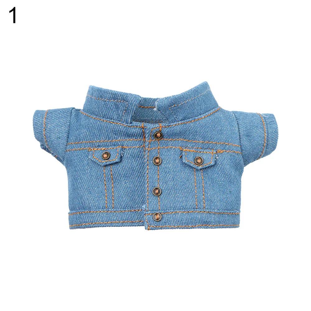 20cm Doll Clothes Miniature Hat Doll Jeans Shorts Outfits Overalls Handmade Jacket Pants For 1/12 BJD Dolls Accessories Kids Toy
