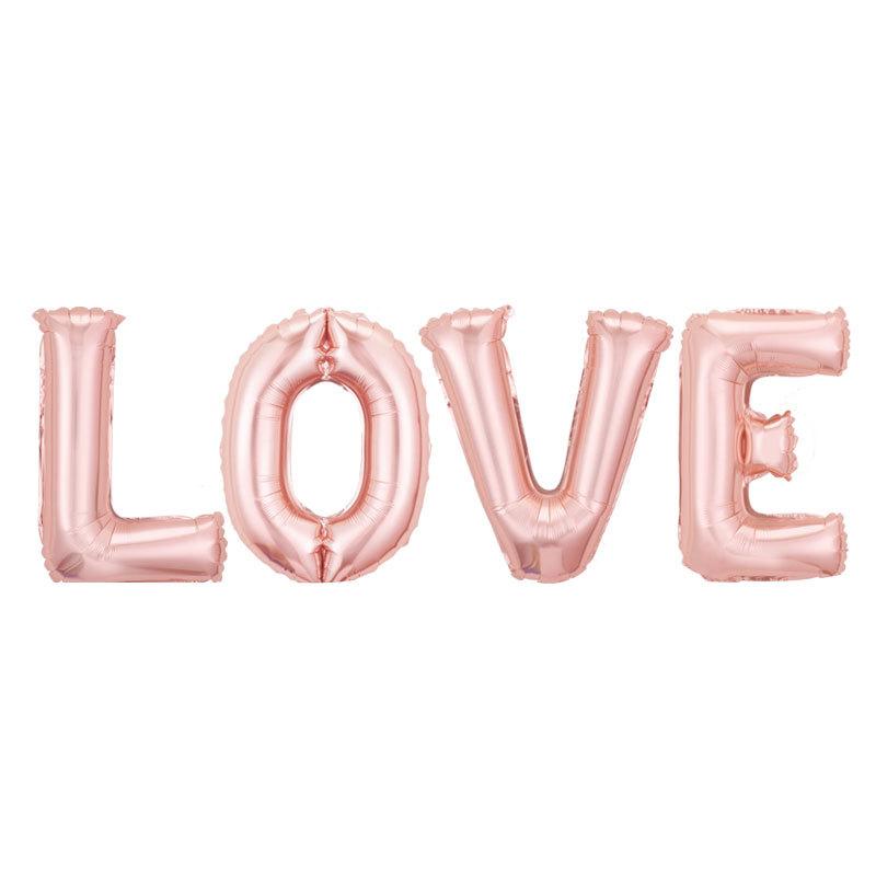 32-Inch Us Version Of Thin Body Letter Balloon Love Set Aluminum Film Balloon Valentine'S Day Wedding Room Decoration