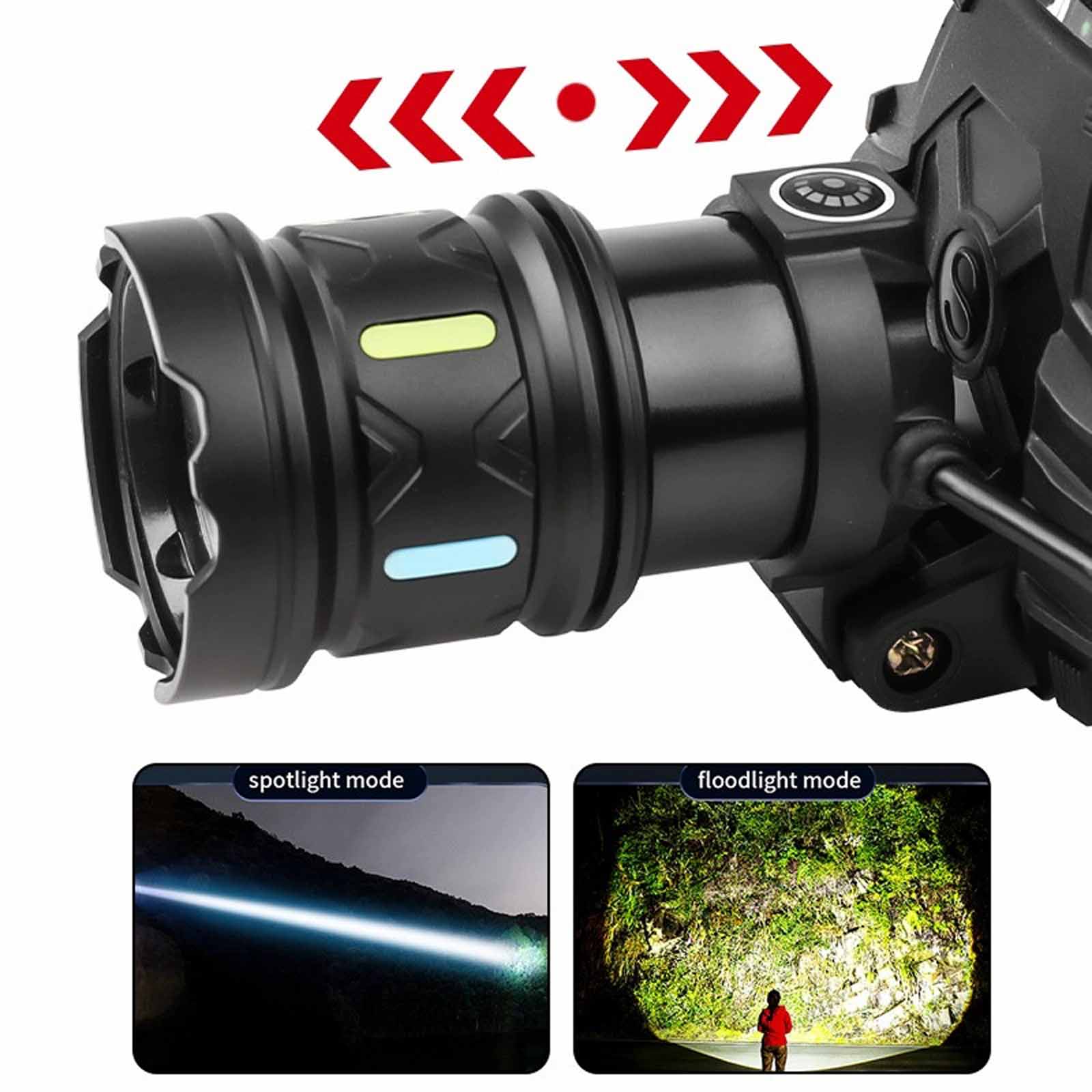 

-Source Zoom Headlamp 180° Adjustable - Strong Battery Life Outdoor Night Fishing Headlamp One Size чёрный