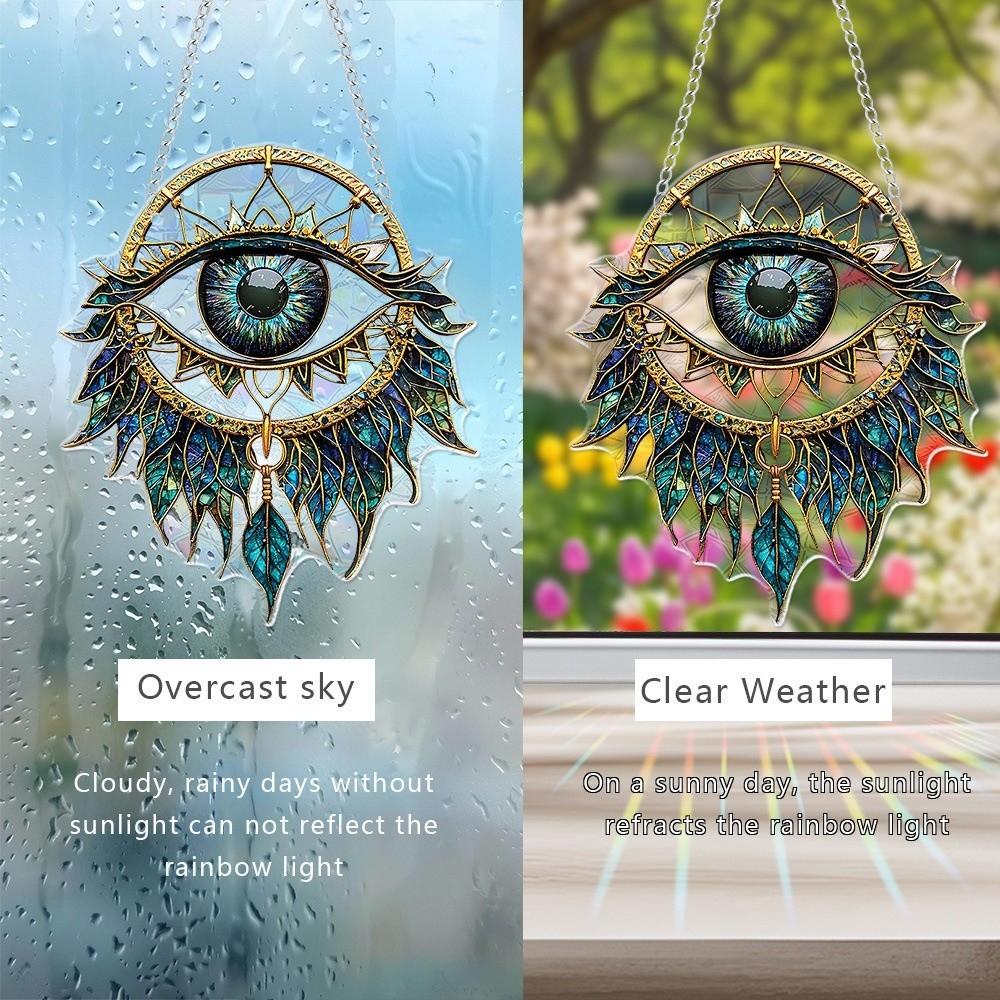 Acrylic Evil Eye Decoration Eye Shape Wind Chime Wall Decoration Hanging Pendant  Yard