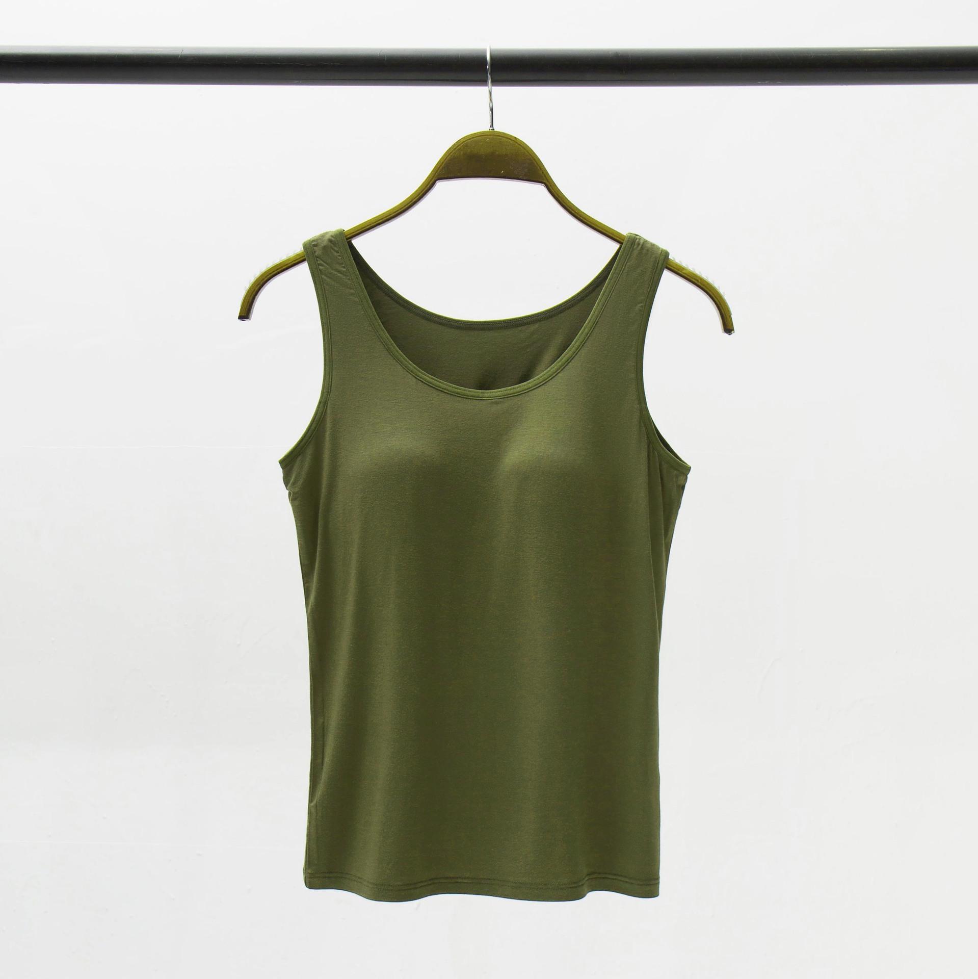 

YYFS женские модные летние весенние повседневные однотонные футболки и топы без рукавов с круглым вырезом и принтом XL темно-зеленого