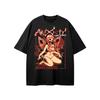 Black Appearance for Anxiety Anime Grunge Art Retro Style Summer Casual TShirt Unisexs and Womens Luxury Brand Top Art Logo