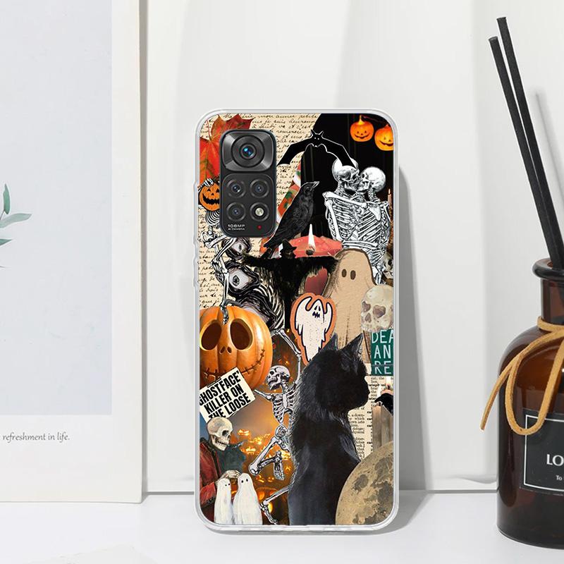 October Fall Halloween Spooky Pumpkin Phone Case For Xiaomi Redmi Note 15 13 14S 14 Pro Plus 12S 11S 10S 12 11E 10 11T Art Funda