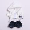 Dark Blue Jeans Sitting Labubu Doll Clothes Cute Bear Mini Cotton Doll's Clothes  Baby Pendant