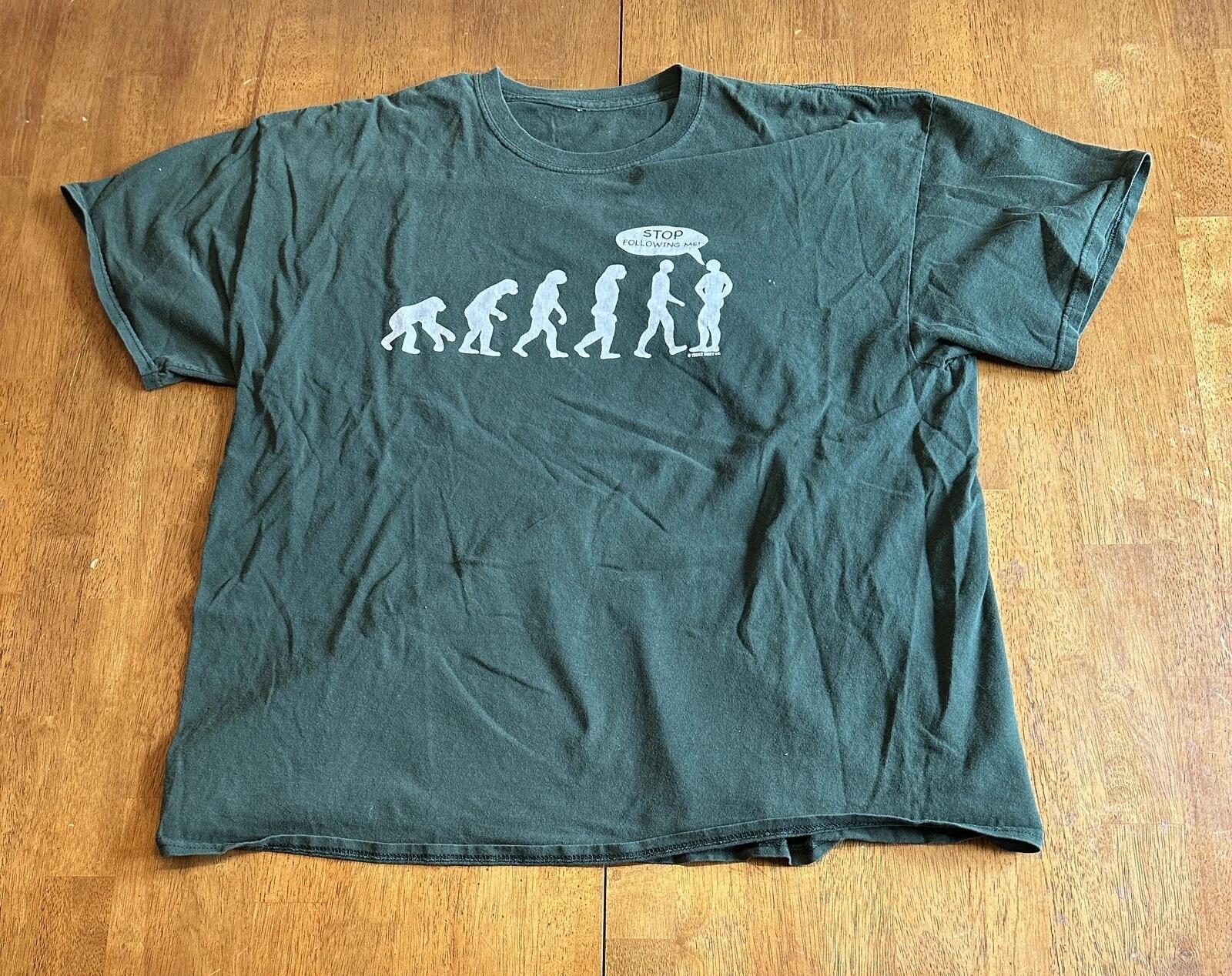 Evolution T Shirt Funny XL Stop Following Me S