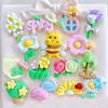 10 Stück Neue Mini Süße Biene, Blume Frühling Serie Cartoon Flache Rückseite Harz Scrapbooking DIY Schmuck Handwerk Dekoration Zubehör
