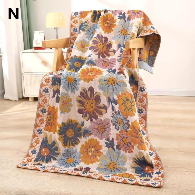 Large Gauze Towel, Thick And High-Quality Fabric (80*160Cm), 4-Layer Woven Towel, Good Water Absorption Excellent Breathability