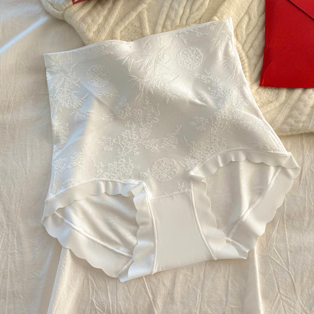 Ladies Autumn and Winter New Chinese Style High Waist Relief No Mark Comfortable Breathable Briefs