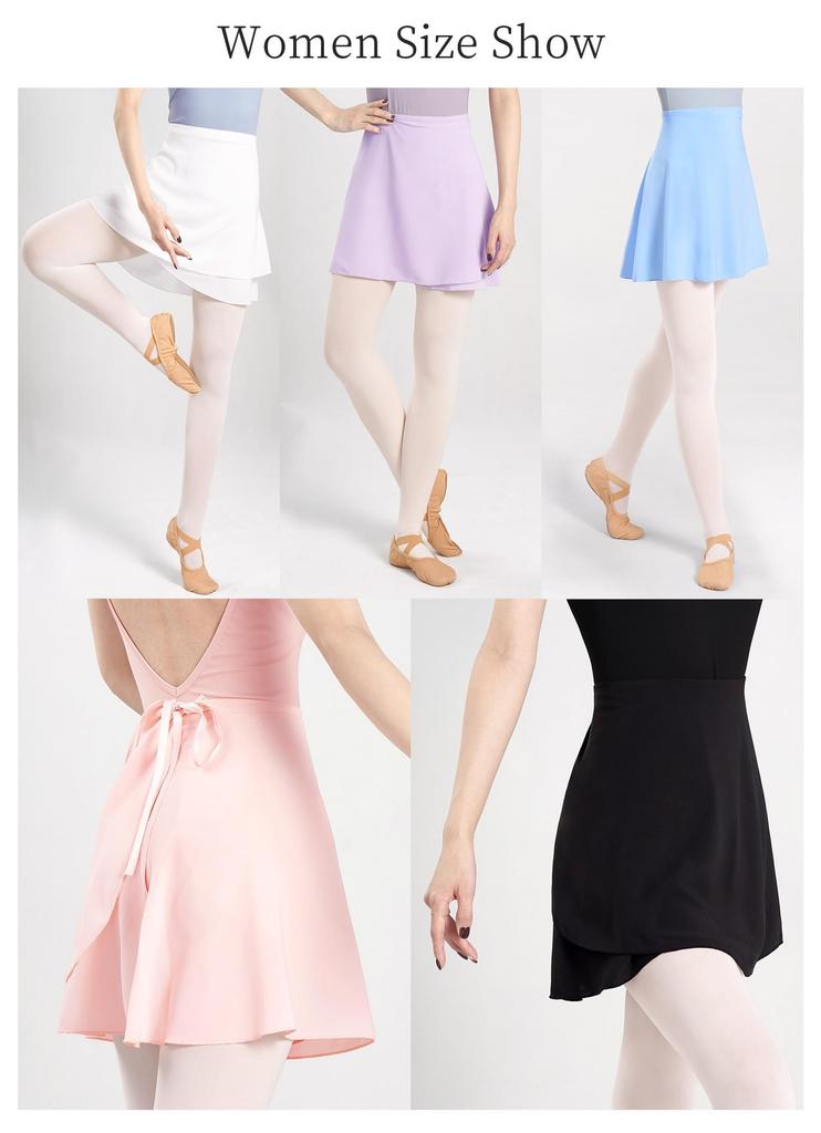Daydance Ballet Skirt for Ballet Wrap Skirt for Dance Skirt with Adjustable Ties Adults, Adults, Women's