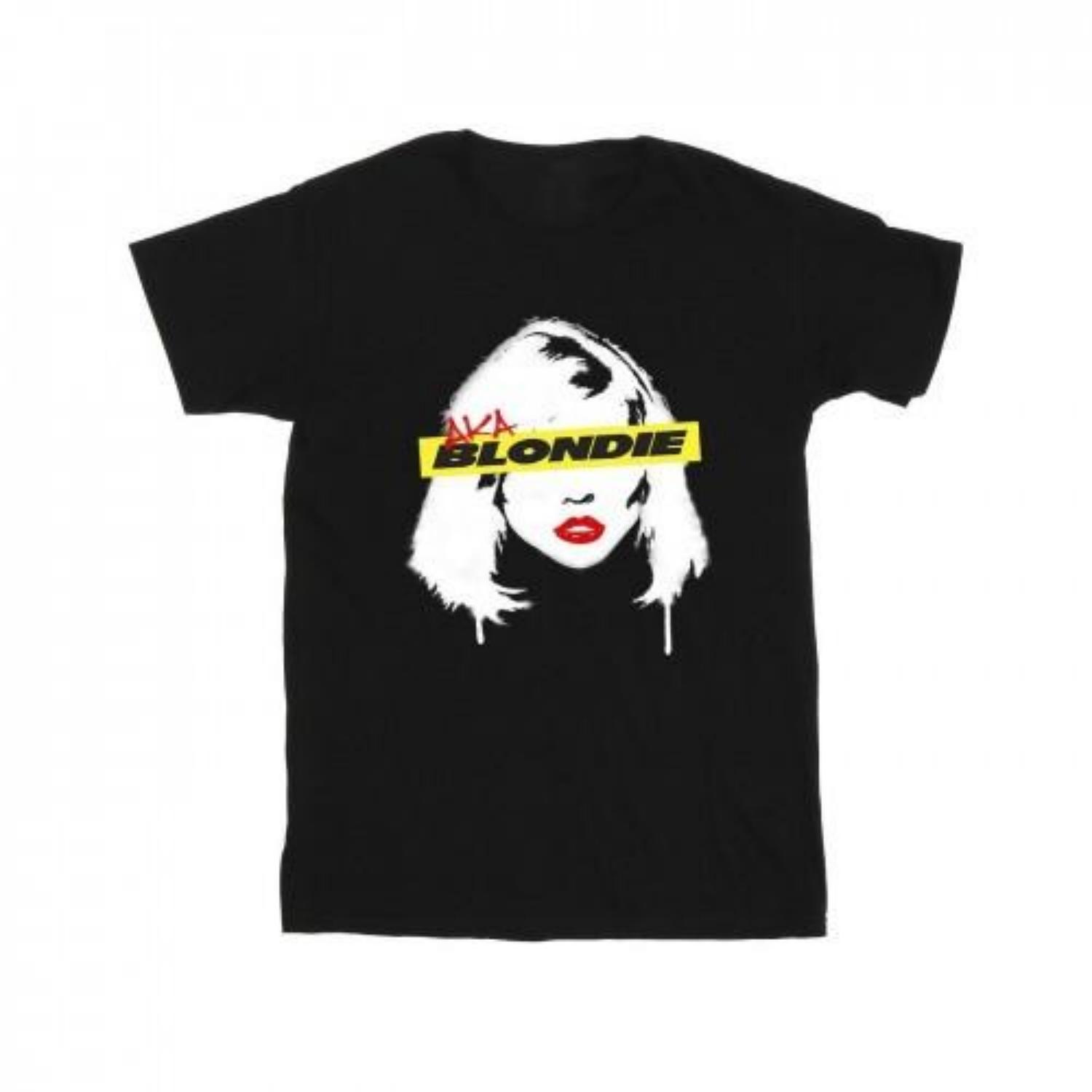 Мужская футболка Blondie с граффити на лице S чёрный