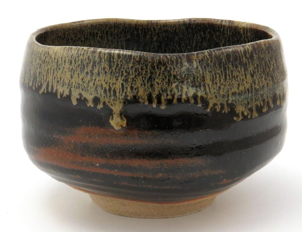 Mino Ware Matcha Oni Tenmoku Made In Bowl, Pattern, Japan, 505-19