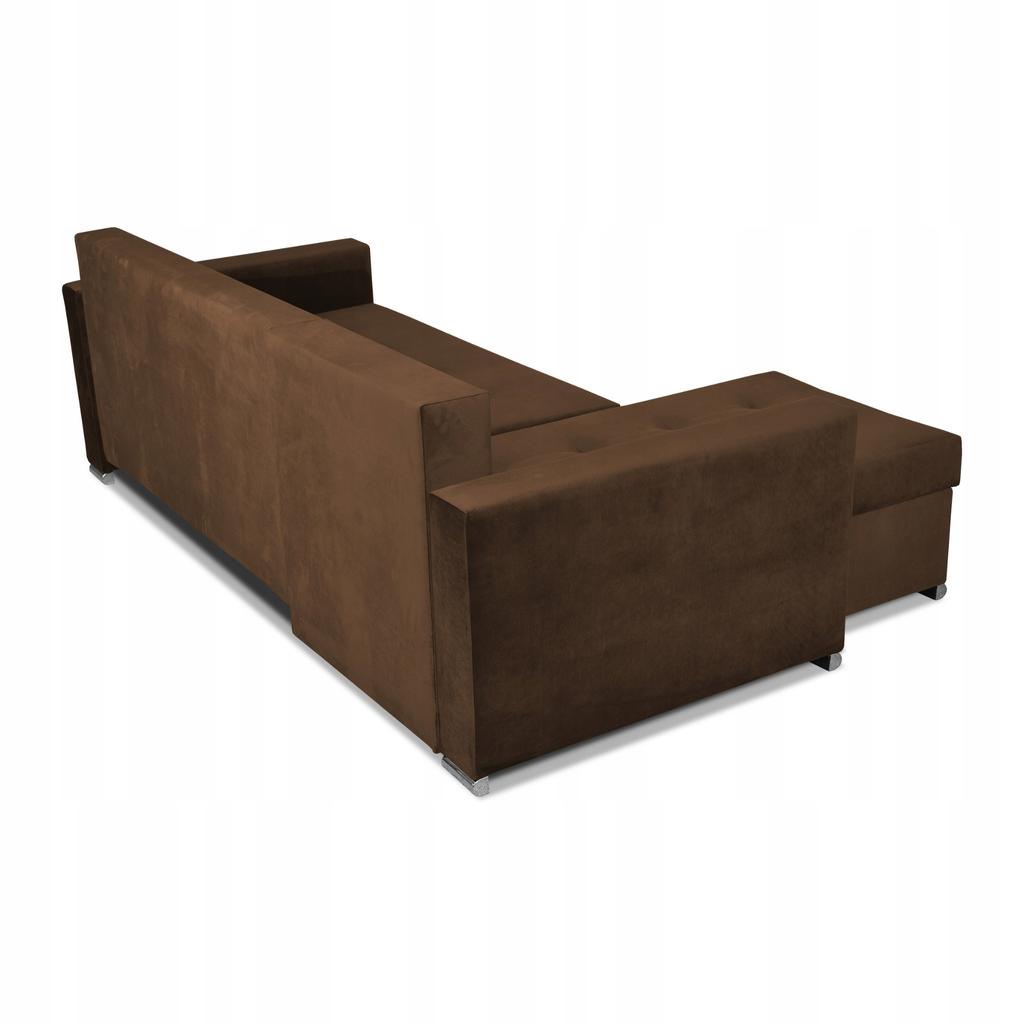 Varius Corner Sofa Bed with Sleeping Function Family Furniture Corner Brown