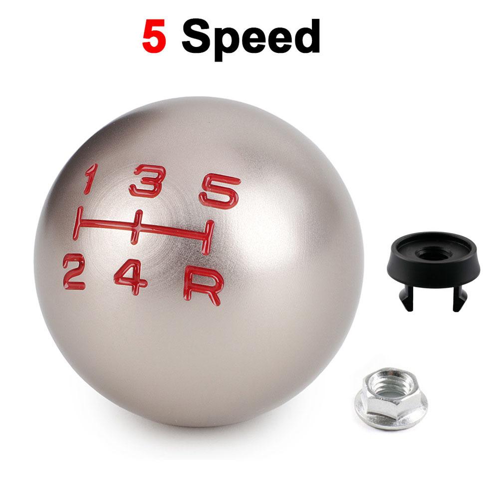 5/6 Speed Car Gear lever Knob Aluminum Matte Ball Shape M10*1.5 For Honda Civic g8 TYPE R EP3 FN2 City Fit FD2 DC2 DC5