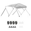 3 Bow Boat Bimini Tops 72"Lx(85"-90")W x 46"H Awning Canopy Light Grey
