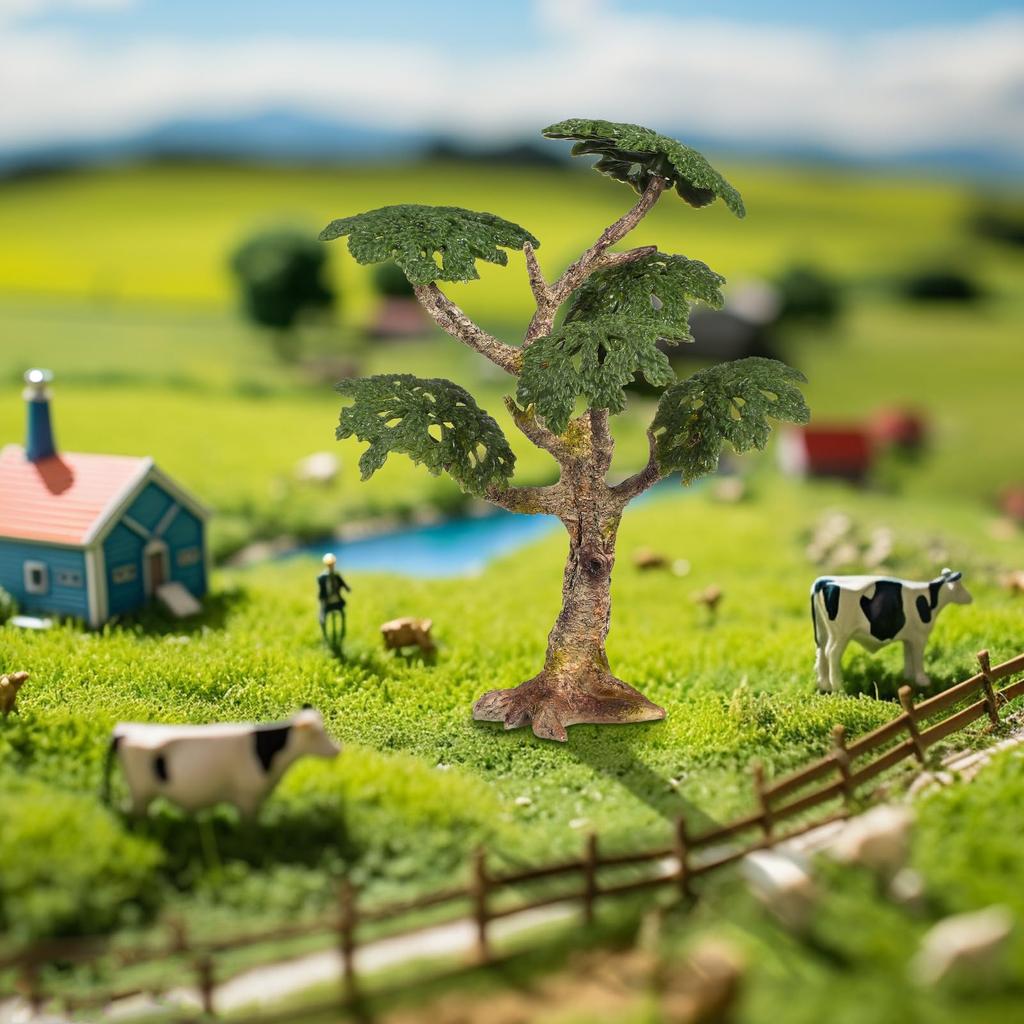 TEHAUX Diorama Trees Miniature Trees for Railway Models, Landscapes, Architectural Models, Plastic Models, TPR Material, Artificial Trees, Landscape